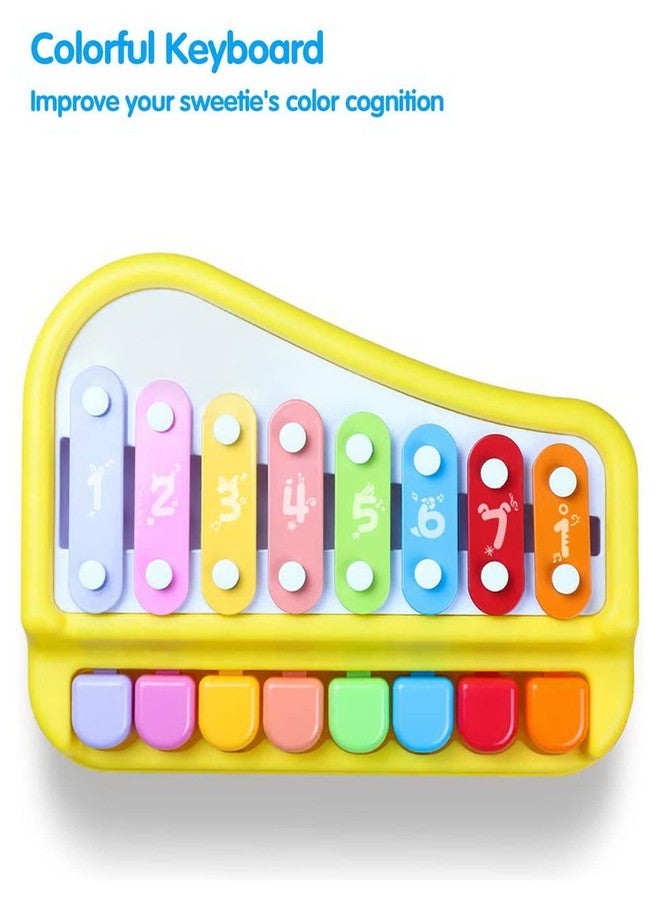 Toyfinity 2 in 1 Piano Xylophone Musical Instrument with 8 Key Scales (Assorted Colour and Print) - Image 2